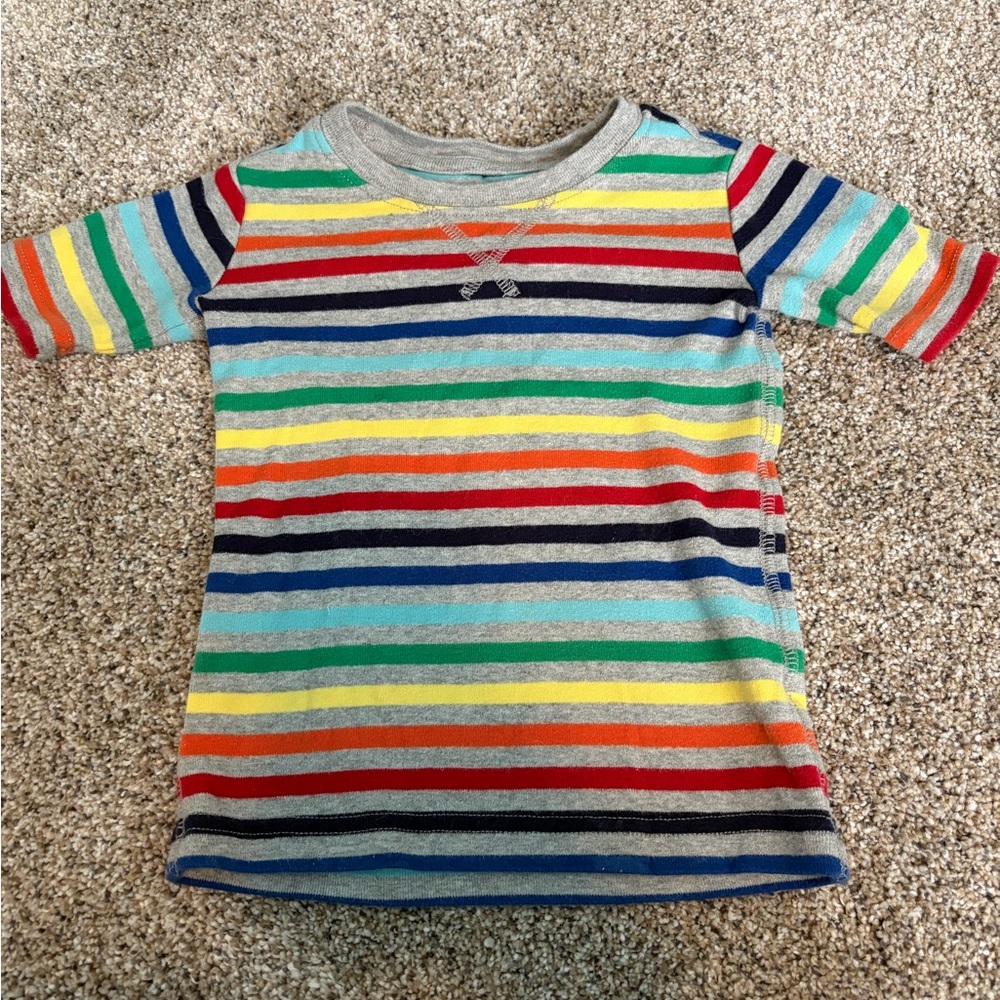 Primary Multicolor Striped Kids Tee